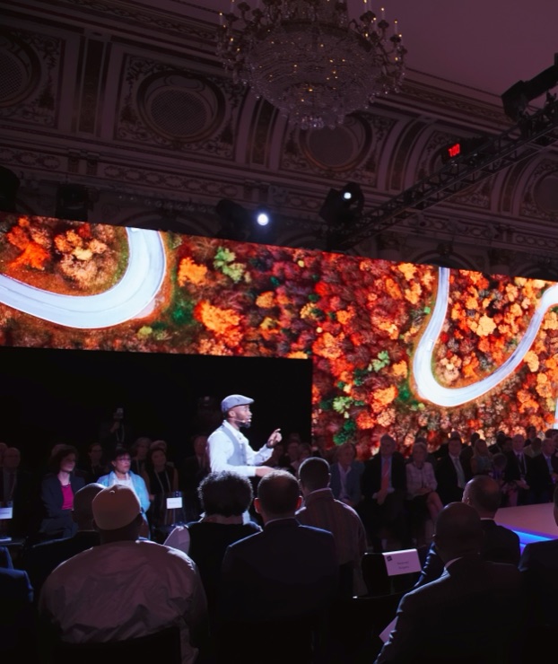 A live session on stage